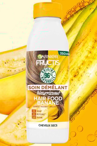 Tratamiento capilar desenredante vegano Hair Food - Plátano - Cabello seco - 350 ml