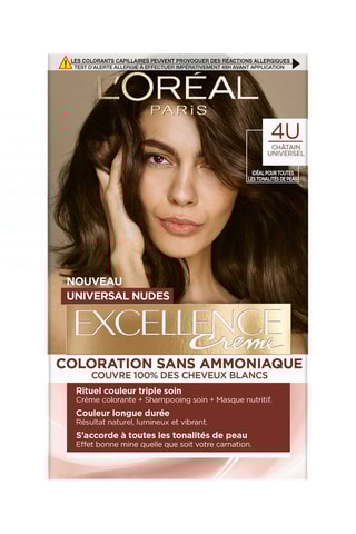 Coloración Excellence Creme - N.° 4 castaño - 1035 ml