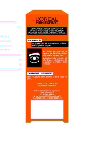 Roll-on para el contorno de ojos efecto hielo anticansancio Hydra Energetic - 10 ml