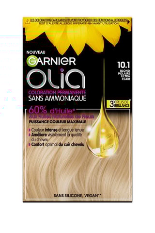 Coloración permanente Olia - 10.1 Rubio extraclaro ceniza - Cabello normal