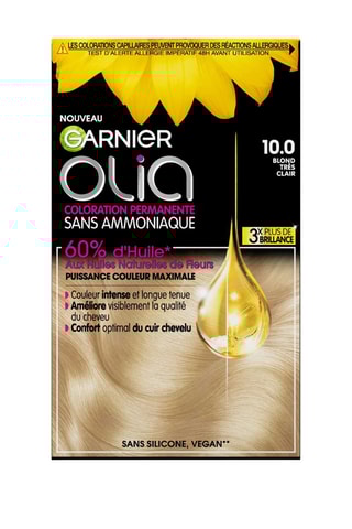 Coloración permanente Olia - 10.0 Rubio superaclarante natural - Cabello normal