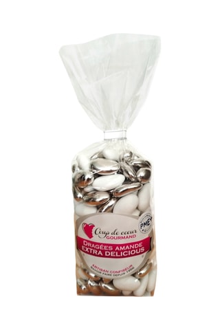 Dragée amande 28% - Blanc et argent - 500 g