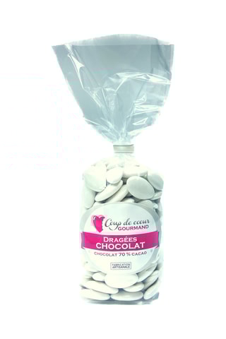 Dragée chocolat 70% cacao - Blanc - 500 g