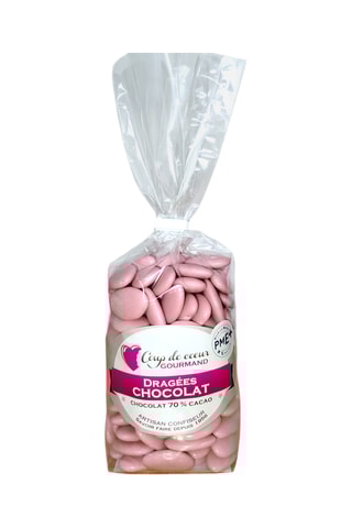 Dragée chocolat 70% cacao - Rose - 500 g
