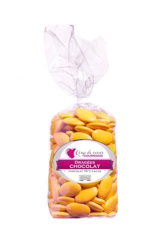 Dragée chocolat 70% cacao - Orange - 500 g