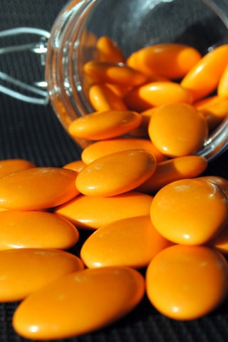 Dragée chocolat 70% cacao - Orange - 500 g