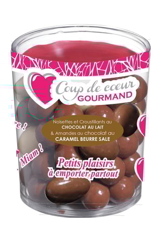 2 x Noisettes et croustillants - Chocolat au lait et caramel - 200 g et 2 x Noisettes et croustillants - Chocolat au lait et crème de nougat - 200 g