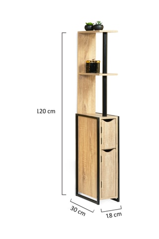 Mueble de WC de 2 puertas Timéo - 18 x 119 x 30 cm