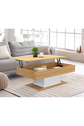 Mesa de centro con tablero elevable - 110 x 40-53 x 60 cm