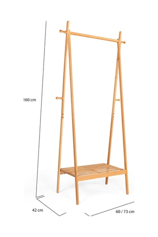 Perchero plegable de bambú Maya - 60/73 x 160 x 42