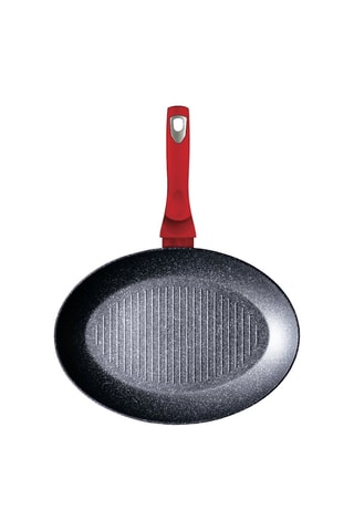 Sartén para pescado con revestimiento de mármol Metallic Line Burgundy Edition - 35 x 25 x 4,5 cm