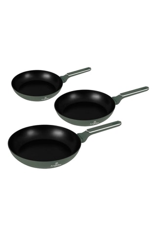 3 sartenes freidoras Matte Green Collection - 20, 24 y 28 cm - 1, 1,7 y 2,4 l