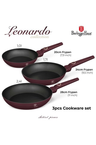 3 sartenes Leonardo Collection - 20/24/28 cm