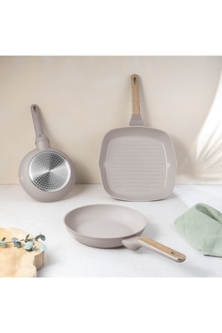 2 sartenes y grill Nordic - 20, 24, 28 cm