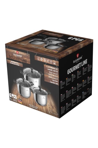 2 cacerolas y 1 olla de acero inoxidable Blaumann/Gourmet