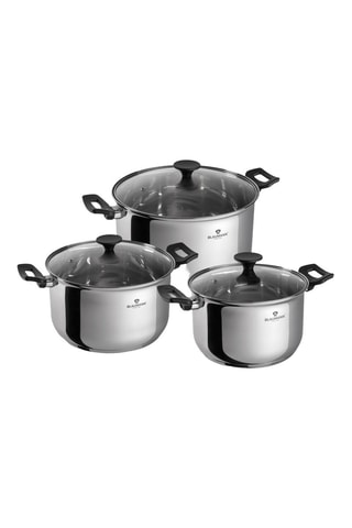 3 cacerolas de acero inoxidable Blaumann/Gourmet