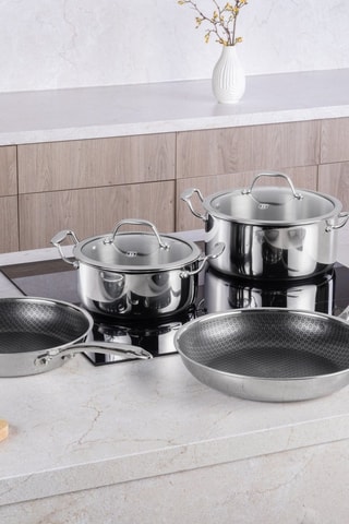 2 cacerolas y 2 sartenes de acero inoxidable Eternal