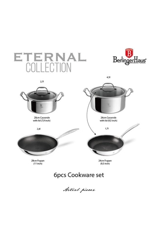 2 cacerolas y 2 sartenes de acero inoxidable Eternal