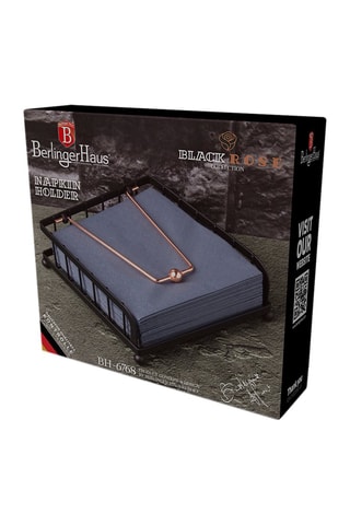 Servilletero Black Rose Collection - 18,5 x 6,2 x 18,5 cm