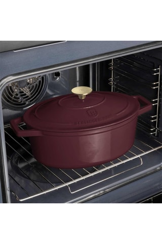 Cocotte ovalada de metal fundido Matt Bordeaux Collection - 30 cm - 4,65 l
