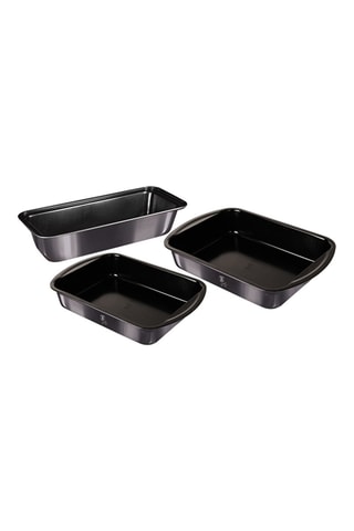 3 moldes para repostería con revestimiento de titanio Metallic Line Carbon Pro
