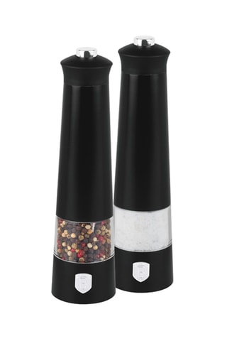Molinillo de sal y pimienta eléctrico de acero inoxidable y cerámica