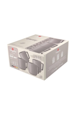 4 tazas de porcelana Matt Taupe - 300 ml