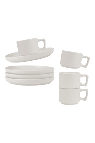 Juego de café de gres Sahara - 8 piezas