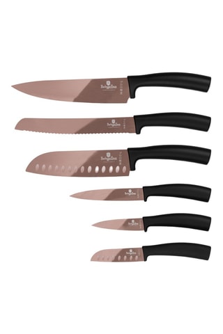 7 cuchillos de acero inoxidable y revestimiento de titanio Metallic Line