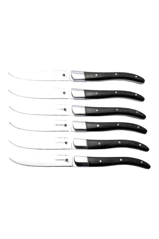 5 cuchillos chuleteros de acero inoxidable y madera Laguiole by Berlinger Haus - 12,5 cm