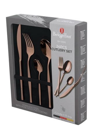 Cubertería de acero inoxidable - 24 piezas