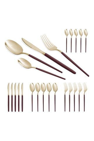 Cubertería de acero inoxidable - 24 piezas