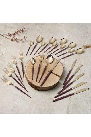 Cubertería de acero inoxidable - 24 piezas