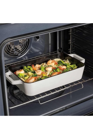 Fuente para horno de metal fundido esmaltado - 20,8 x 40,3 x 6,8 cm