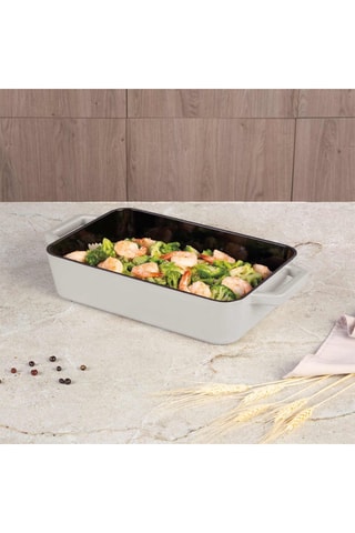 Fuente para horno de metal fundido esmaltado - 20,8 x 40,3 x 6,8 cm