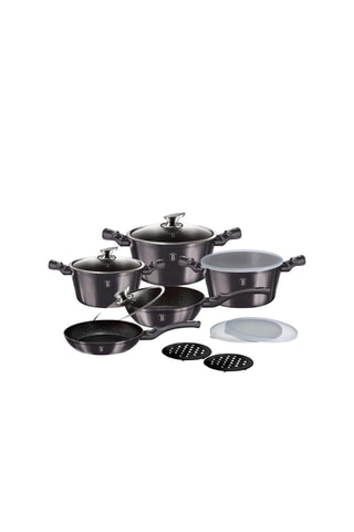 Batería de cocina con revestimiento de mármol Metallic Line - 13 piezas