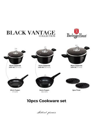 Batería de cocina Black Vantage - 10 piezas