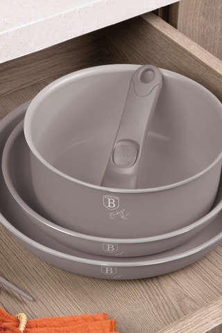 Batería de cocina con revestimiento de titanio Taupe Collection - 10 piezas
