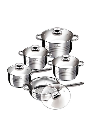Batería de cocina de acero inoxidable Blaumann/Gourmet - 10 piezas