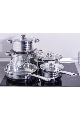 Batería de cocina de acero inoxidable Blaumann/Gourmet - 10 piezas