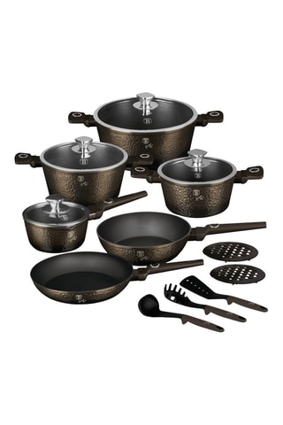 Batería de cocina con revestimiento de titanio Primal Gloss - 15 piezas