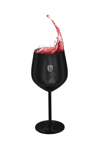 2 vasos de vino de acero inoxidable - 2 x 55 cl