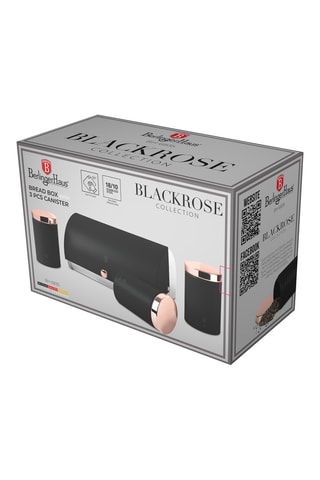 4 botes de acero inoxidable Black Rose
