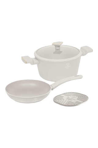 Batería de cocina Matte Cream - 4 piezas