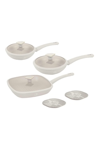 Batería de cocina Matte Cream - 8 piezas