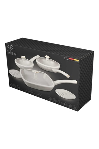 Batería de cocina Matte Cream - 8 piezas