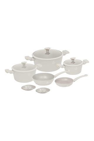 Batería de cocina Matte Cream - 10 piezas