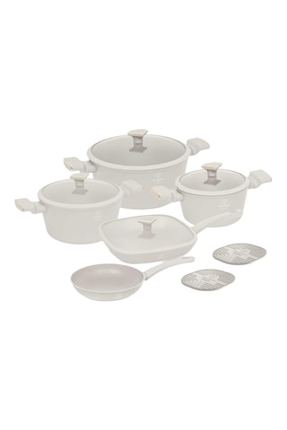 Batería de cocina Matte Cream - 11 piezas