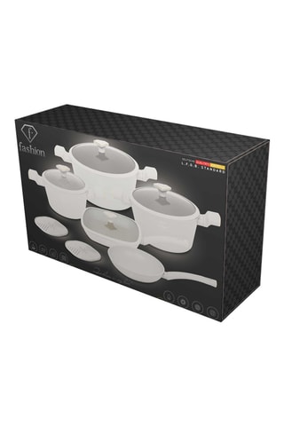 Batería de cocina Matte Cream - 11 piezas