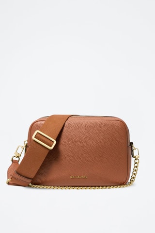 Bandolera de piel - Marrón